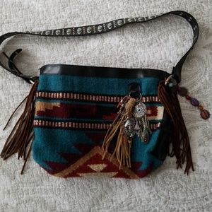 Hand created saddle blanket southwest purse